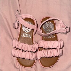 Vince Camuto Ruffled Pink Kids Sandals
